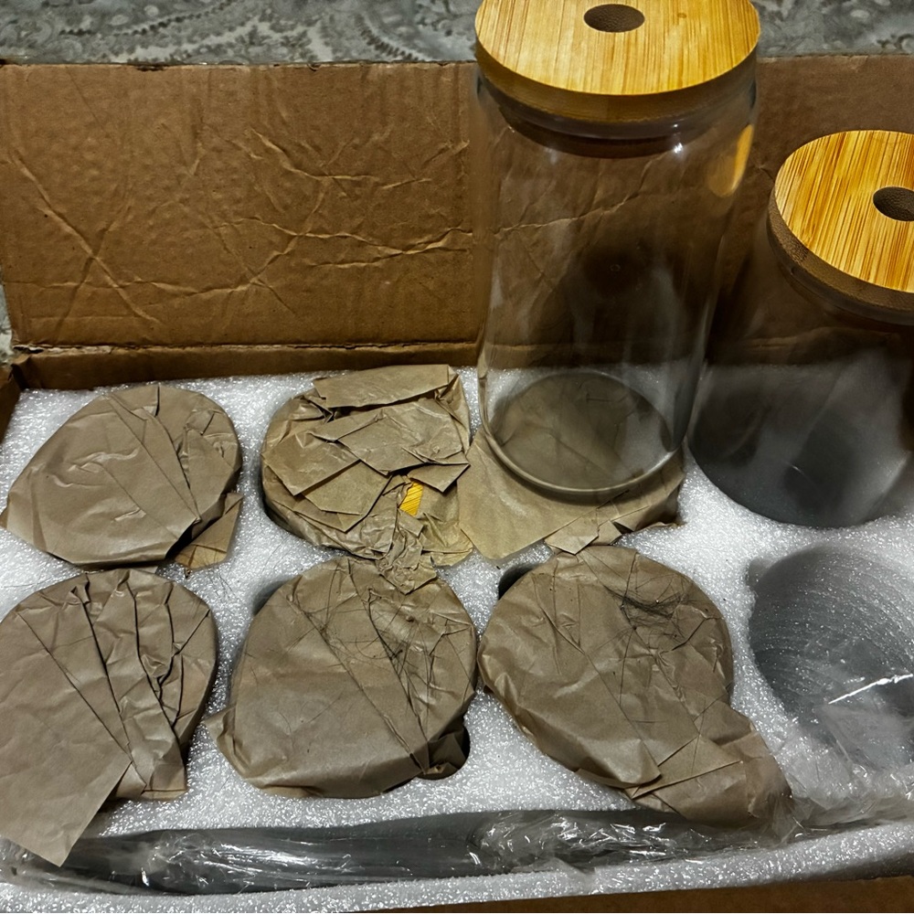 Glass Storage Jars with Bamboo Lids